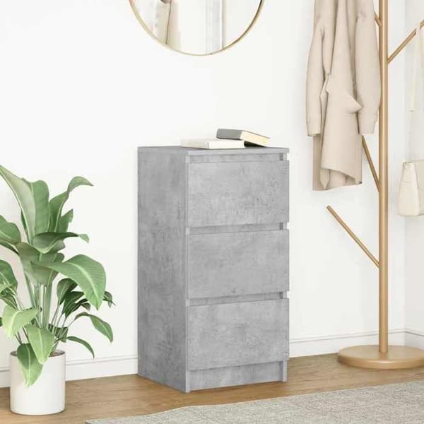 Maison Exclusive - Buffet grå beton 37,5x35x76 cm ingeniørtræ