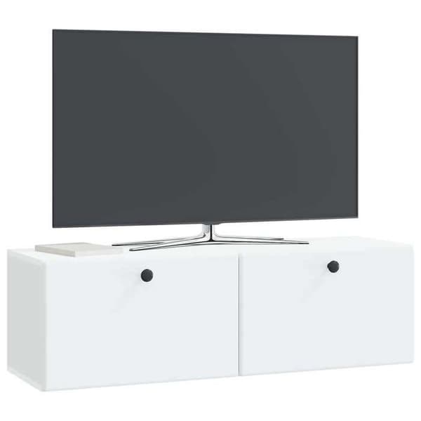Maison Exclusive - Väggmonterad TV-möbel 98 x 31 x 30 cm Vit Ingenjörsträ