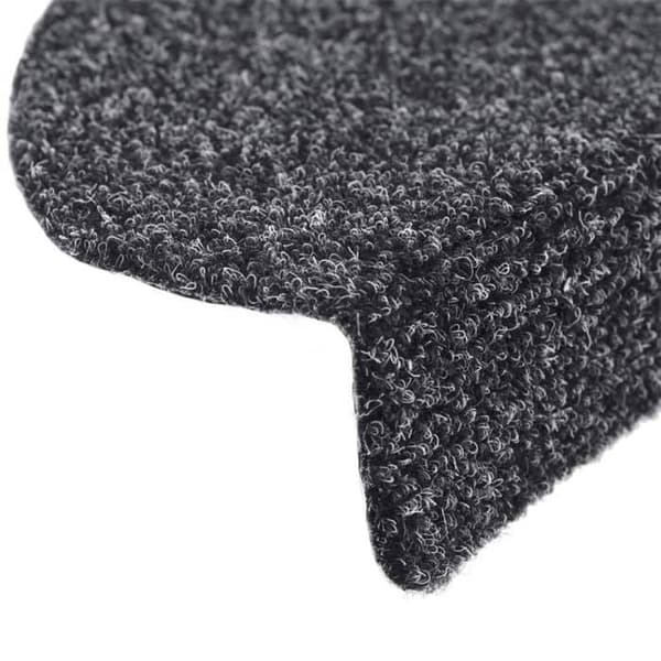 Maison Exclusive - Selvklæbende trappetæpper 10 stk. 65 x 21 x 4 cm Mørkegrå Halvrund Store mörkgrå