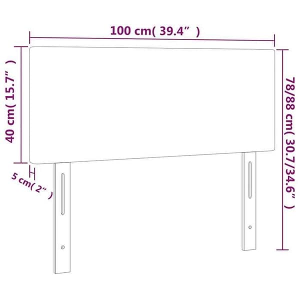 Maison Exclusive - Mörkblå sänggavel 100x5x78/88 cm Sammet