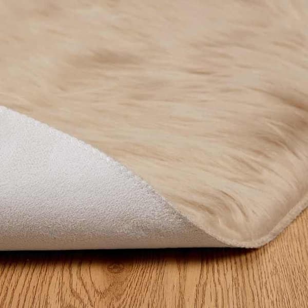 Tæppe - MAISON EXCLUSIVE - TAFALLA - Falsk polyester - Beige - Ø 80 cm beige
