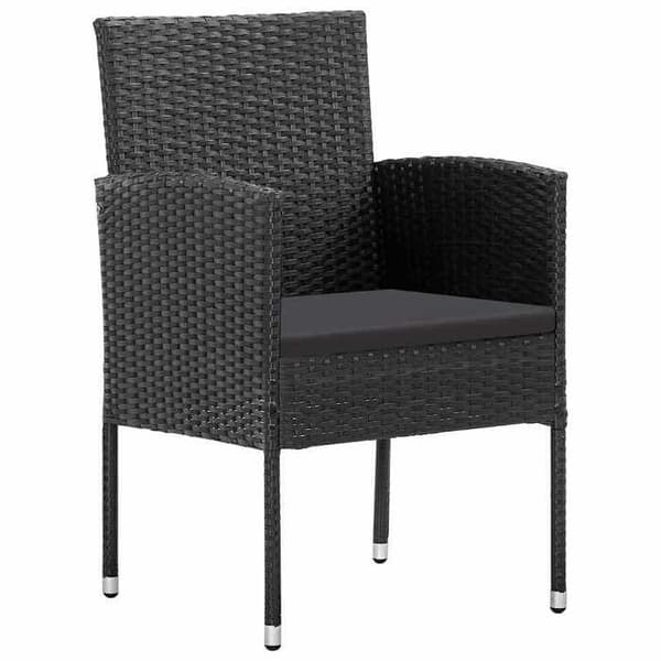 Maison Exclusive - Have spisebordssæt 9 dele Sort Svart