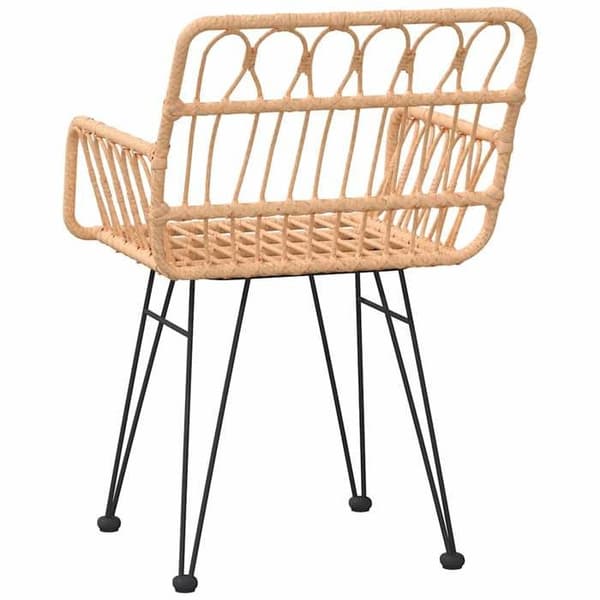 Maison Exclusive - Trädgårdsstolar set om 2 med armstöd 56x64x80 cm Flätad resin