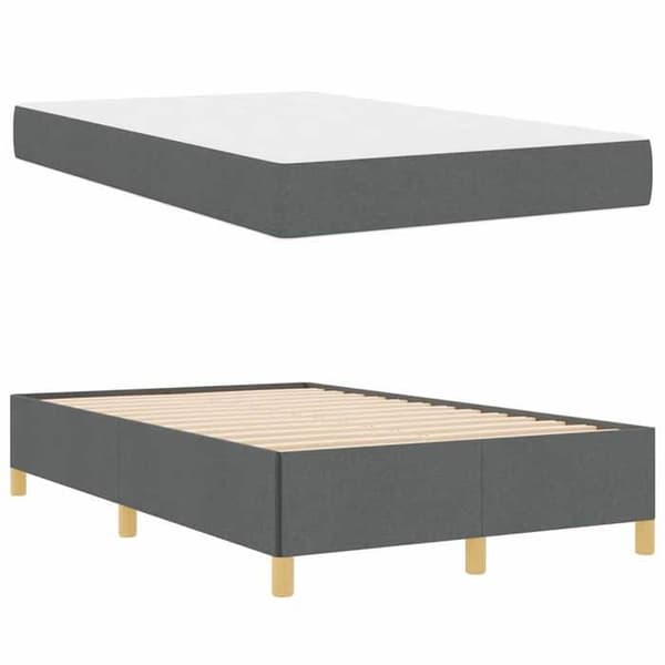 Maison Exclusive - Tummanharmaa sänkykehys 120 x 200 cm kangas Mörkgrå