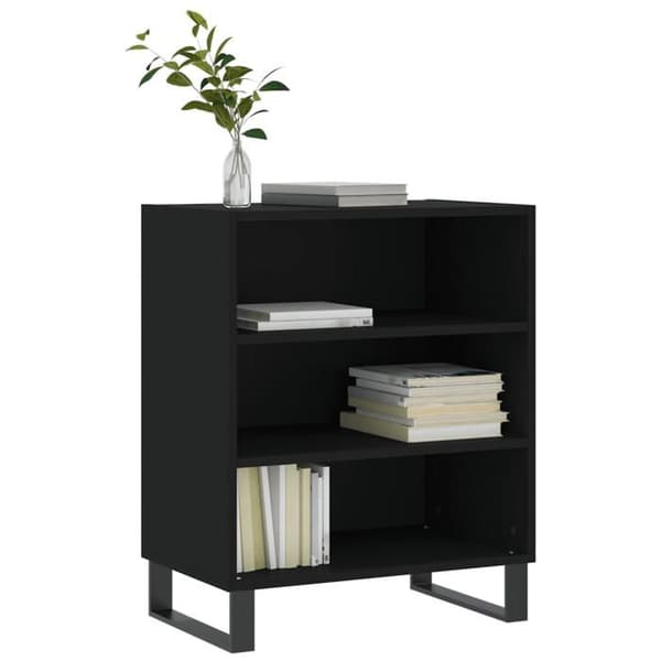 Maison Exclusive - Sort buffet 57x35x70 cm ingeniørtræ
