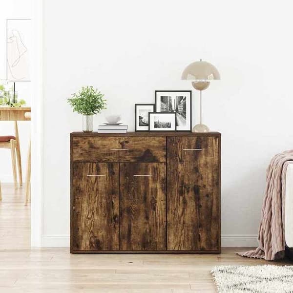 Maison Exclusive - Buffet Røget Eg 88x30x70 cm Ingeniørtræ