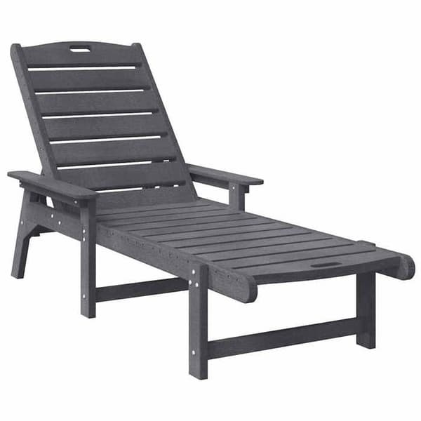 Maison Exclusive - Vaaleanharmaa HDPE -aurinkotuoli