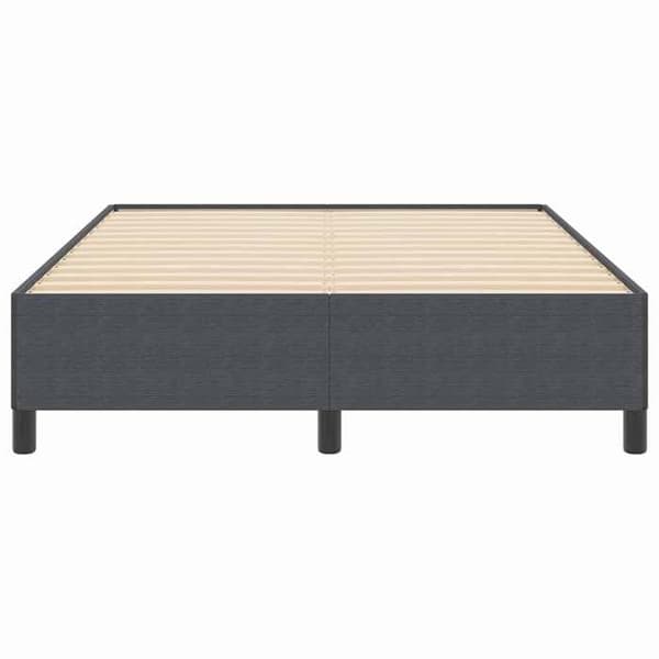 Lit - EXKLUSIVT HUS - Boxfjäder - 140 x 200 cm - Mörkgrå ribbad sammet - Ribbotten ingår Mörkgrå