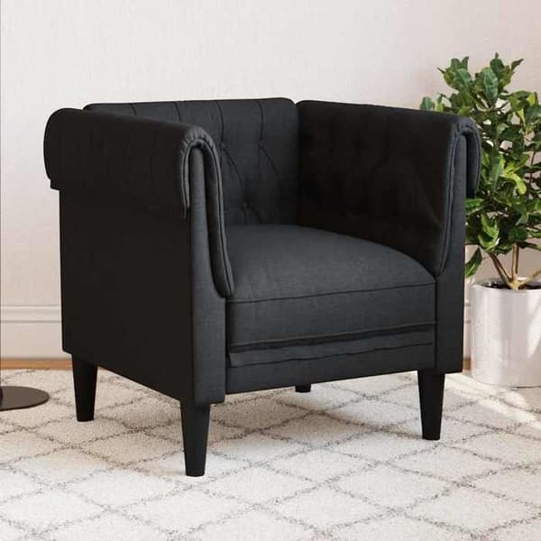 Maison Exclusive - Chesterfield stol i sort stof