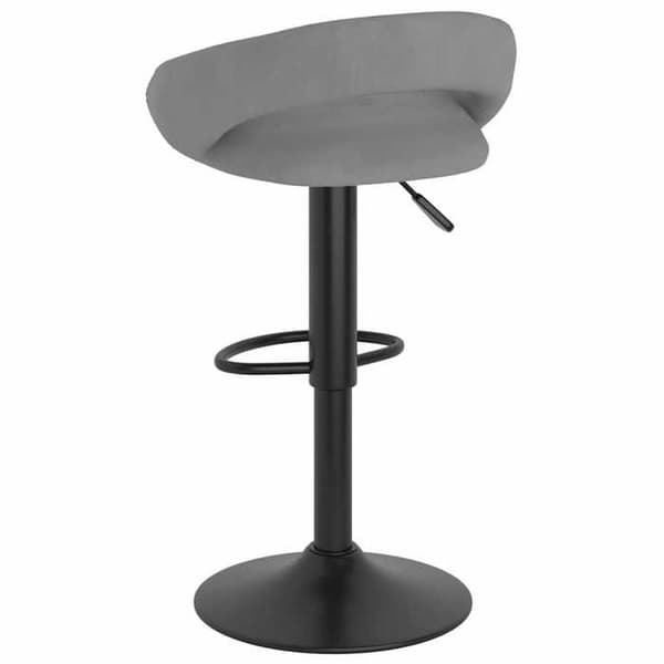 Maison Exclusive - Barstolar set om 2 ljusgrå sammet