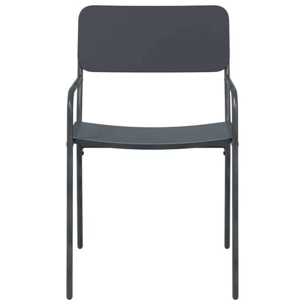 Maison Exclusive - Trädgårdsstolar 2 st Anthracite Stål antracit