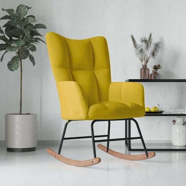 Maison Exclusive - Sininen samettinen keinutuoli