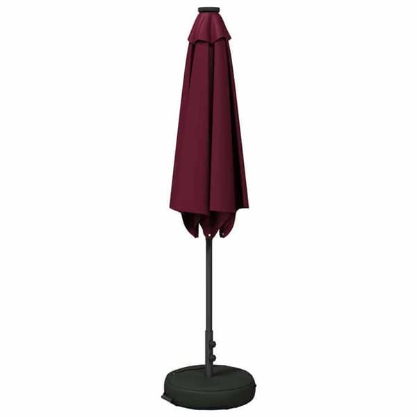 Maison Exclusive - Trädgårdsparasol med LED-lampor och bas 2,7 x 2,7 m
