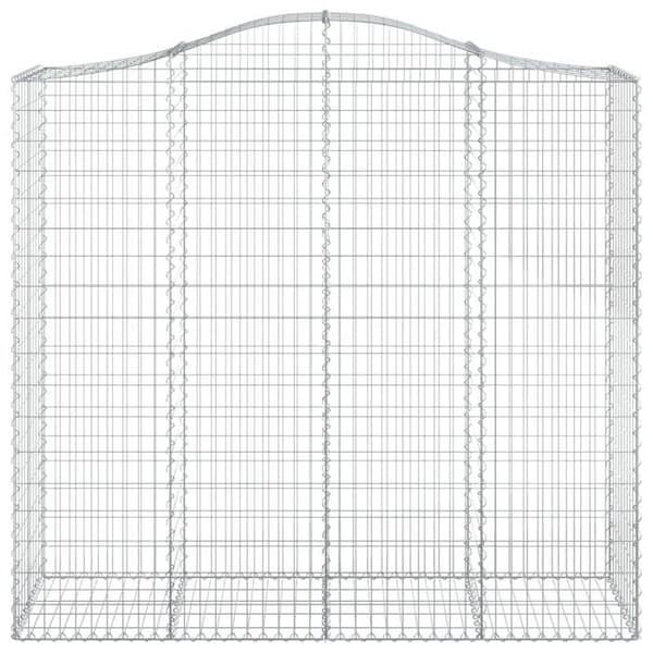 Maison Exclusive - Båge av gabionkorgar 200x50x180/200 cm Galvaniserat järn silver-