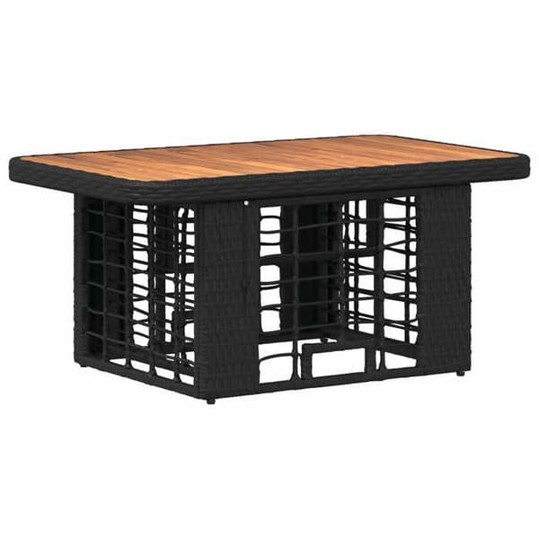 Maison Exclusive - Sæt af 3 pc. spisebord til haven i sort og grå svart och grått