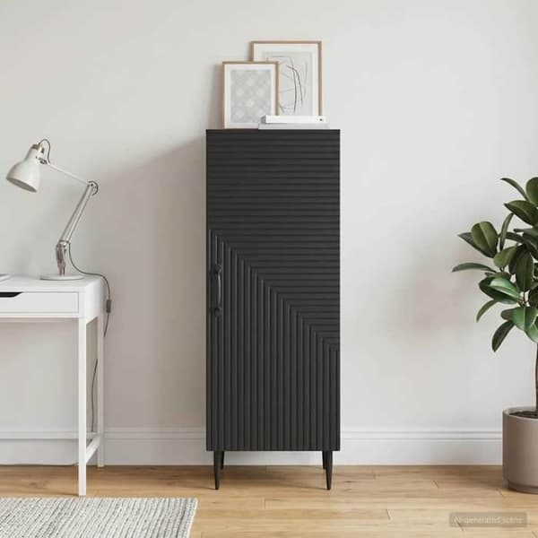 Maison Exclusive - Buffet Sort 33 x 34,5 x 89,5 cm Ingeniørtræ Svart