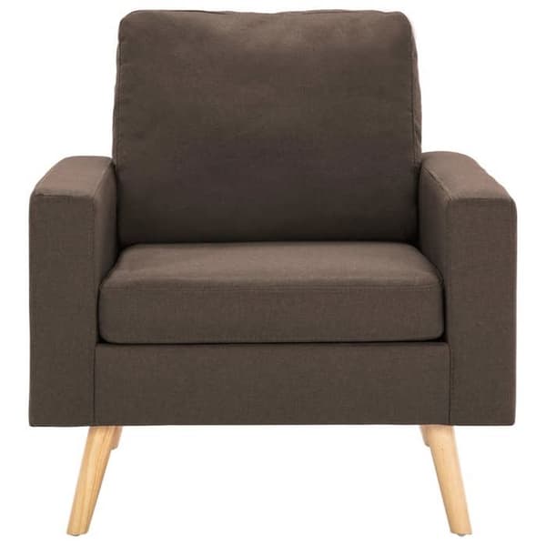 Maison Exclusive - Set med 2 soffor i brunt tyg brun
