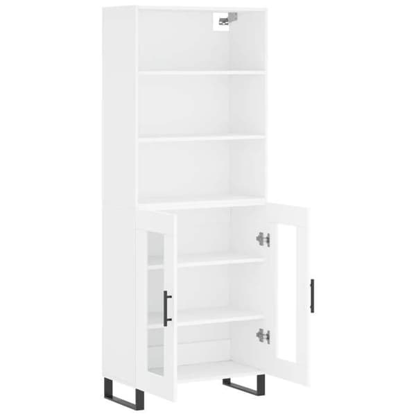 Maison Exclusive - Buffé hög Vit 69,5x34x180 cm Ingenjörsträ