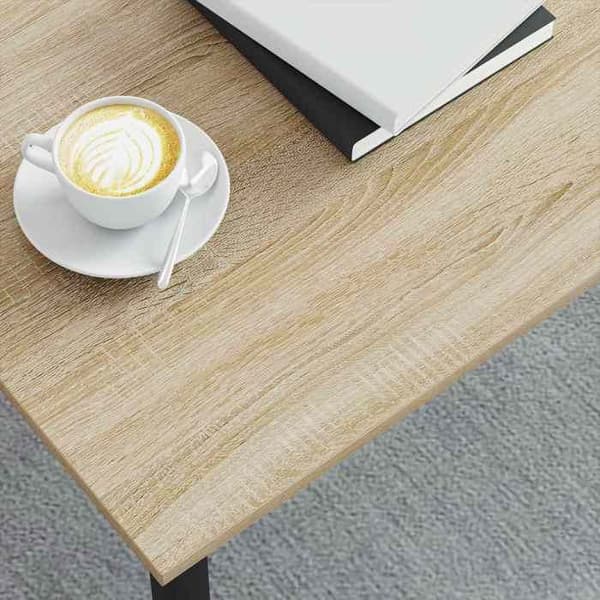 Maison Exclusive - Sofabord Egetræ Sonoma 100 x 100 x 45 cm Ingeniørtræ