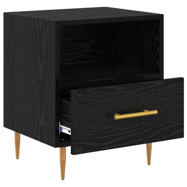 Maison Exclusive - Natbord 2 dele Sort 40 x 35 x 47,5 cm