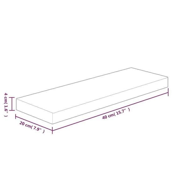 Maison Exclusive - Hyldepanel 40x20x4 cm Ubehandlet egetræ