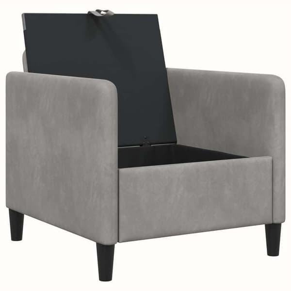 Maison Exclusive - Soffa med förvaring Ljusgrå 72 x 78 x 87 cm Polyester Ljusgrått