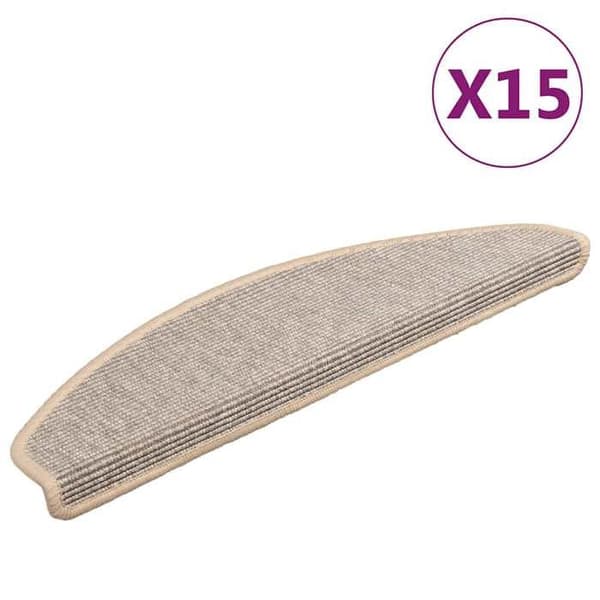 Maison Exclusive - Trappe tæppe 15 stykker 65 x 21 x 4 cm Sølv Halvmåne Stor