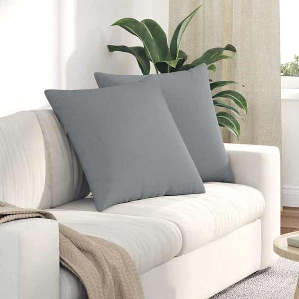 Maison Exclusive - Soffkuddar 2 st tyg Ljusgrå 80 x 80 cm