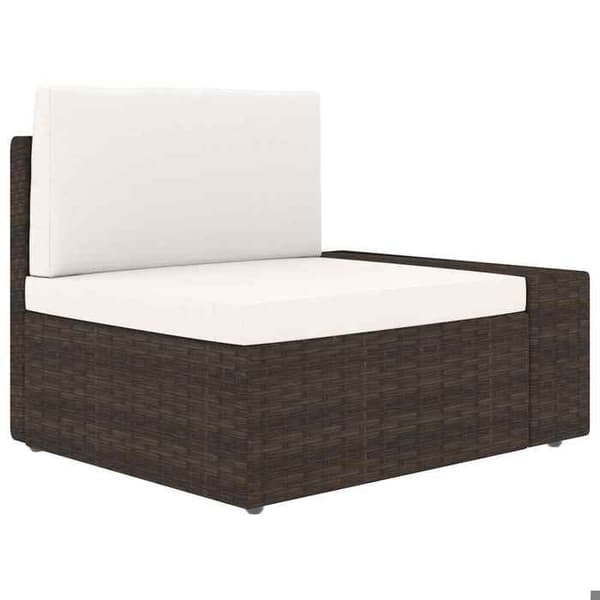 Maison Exclusive - Sektionell soffa 2 platser Flätad resin Brun brun