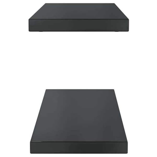 Maison Exclusive - Væghylder 2 stk 75x23,5 cm sort rustfrit stål Svart