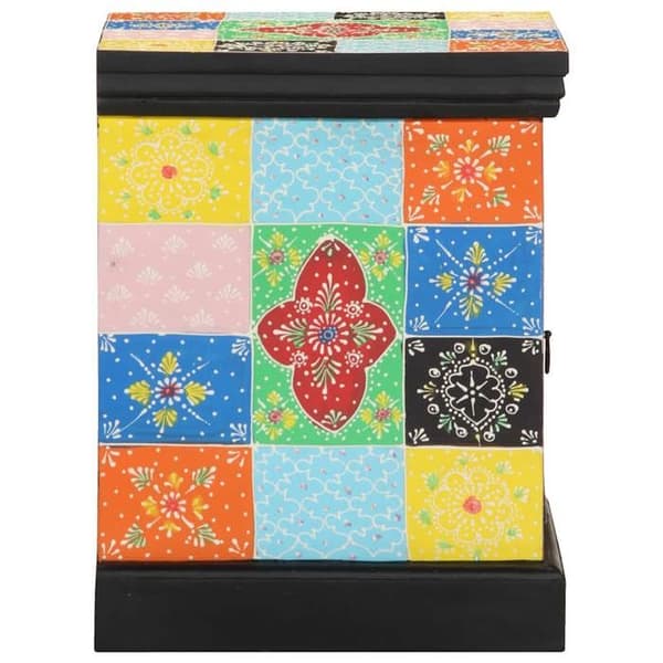 Maison Exclusive - Multifarvet natbord 40x35x45 cm i solid mangotræ