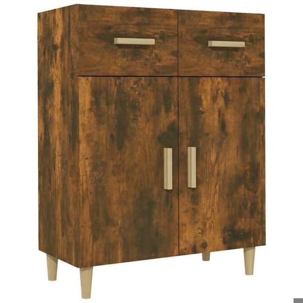 Maison Exclusive - Buffé Ek rökt 69,5x34x89 cm Ingenjörsträ
