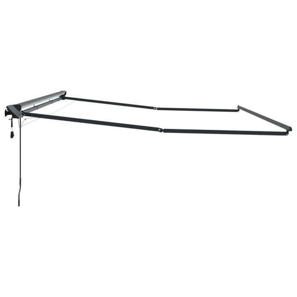 Maison Exclusive - Manuell Markisram med Solenergi LED 4 x 2 m Antracit antracit