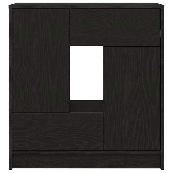 Maison Exclusive - Buffet med skuffer og døre i sort eg 70,5x34x74,5 cm