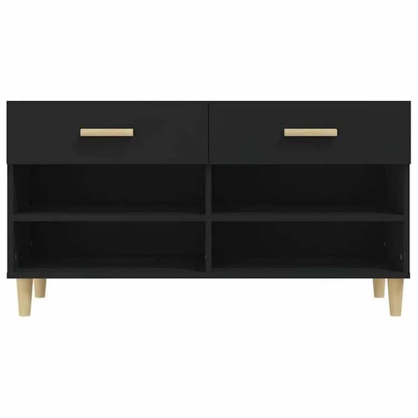 Maison Exclusive - Skoskab Sort 102x35x55 cm Ingeniørtræ