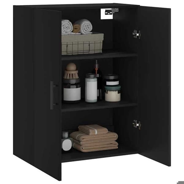 Maison Exclusive - Musta seinäkaappi 69,5x34x90 cm