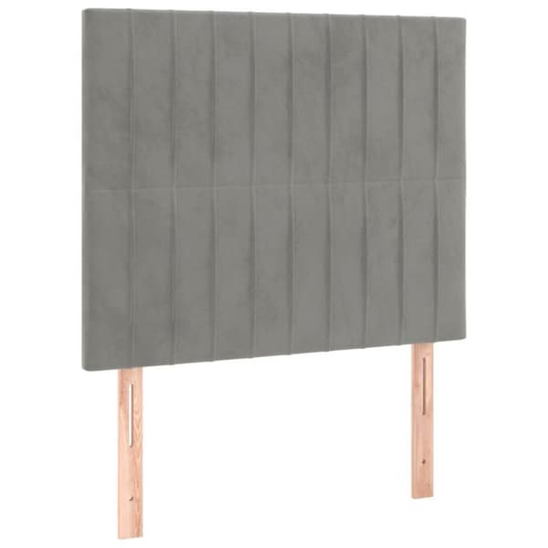 Maison Exclusive - Vaaleanharmaa pääty 90x5x118/128 cm Sametti Ljusgrått