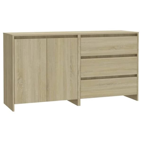 Maison Exclusive - Buffeter 2 stk Sonoma eg Ingeniørtræ