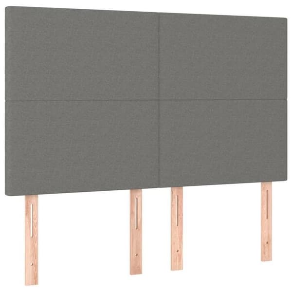Maison Exclusive - LED-päätyharso Tummanharmaa 144x5x118/128 cm Kangas mörkgrå