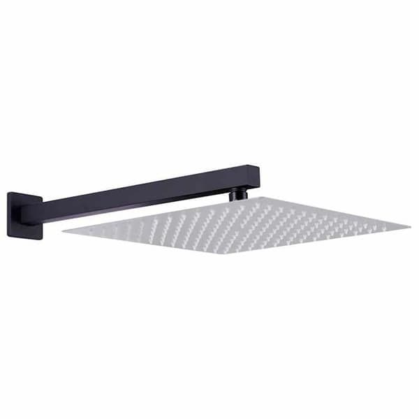 Maison Exclusive - Støttearm til bruser Firkantrør Inox 201 Sort 40 cm