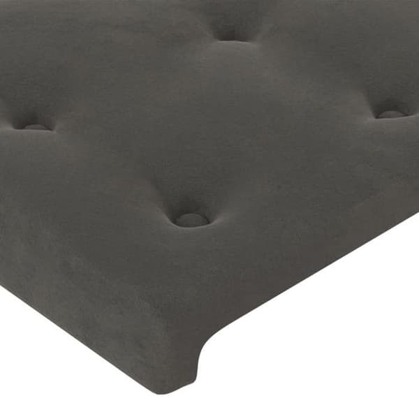 Maison Exclusive - Päätylevy korvilla Tummanharmaa 83x16x78/88 cm Sametti mörkgrå