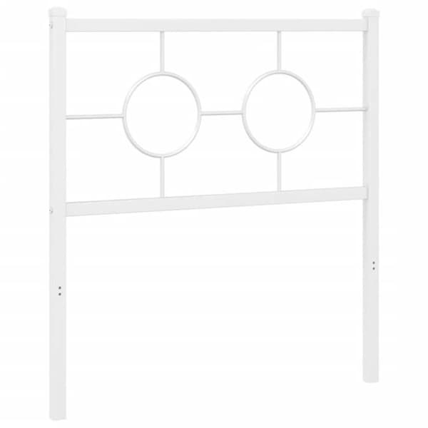 Hovedgærde - EKSKLUSIV HUS - Klassisk - Hvid metal - 80 cm - Robuste ben Vit