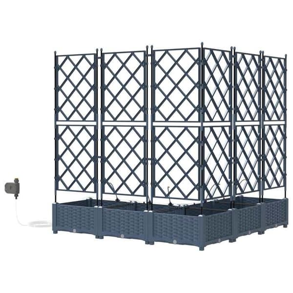 Jardinière - EXKLUSIVT HUS - Pack 5 - PP - Grå - 120 x 120 x 126 cm Grå