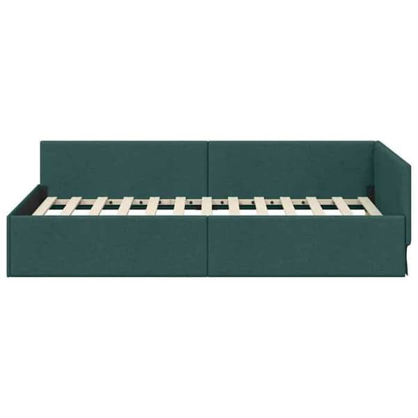 Maison Exclusive - Tummanvihreä kulmasänky 100 cm x 200 cm kangas