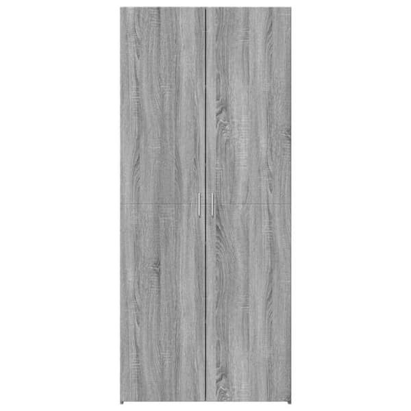 Maison Exclusive - Buffé hög sonoma grå 80x42,5x185 cm ingenjörsträ Sonoma grå