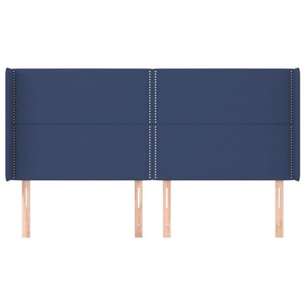 Maison Exclusive - Päätylevy korvilla Sininen 203x16x118/128 cm Kangas Blå