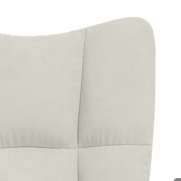 Maison Exclusive - Avkopplingsstol Vit kräm Sammet