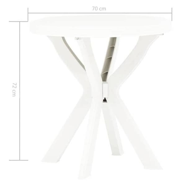 Maison Exclusive - Bistrobord Hvid Ø70 cm Plastik