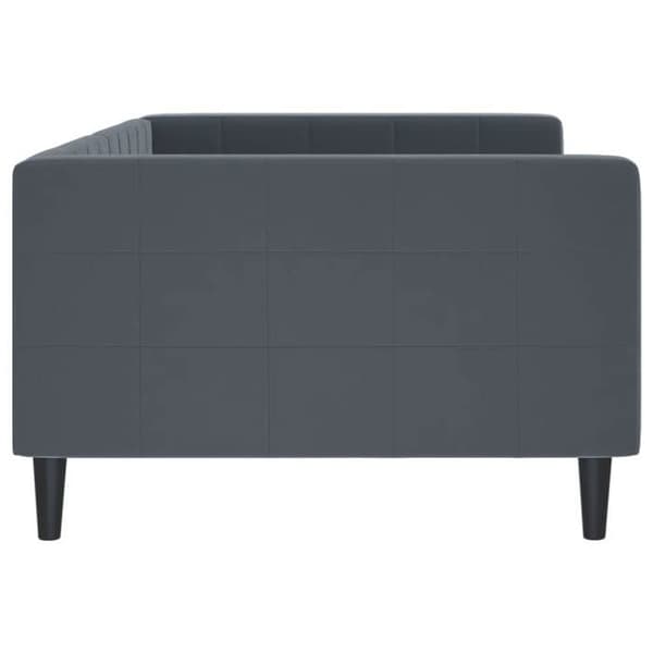 Maison Exclusive - Sängsoffa utan madrass mörkgrå 100x200 cm sammet Mörkgrå