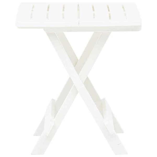 Maison Exclusive - Foldbart havebord hvidt 45x43x50 cm plastik